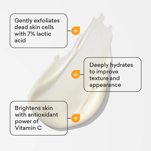 AmLactin Daily Vitamin C Lotion – Brightening Body Lotion for Dry Skin - No-Scrub Exfoliator and Moisturizer with 7% Lactic Acid AHA and Vitamin C, 7.9 oz (Packaging May Vary)